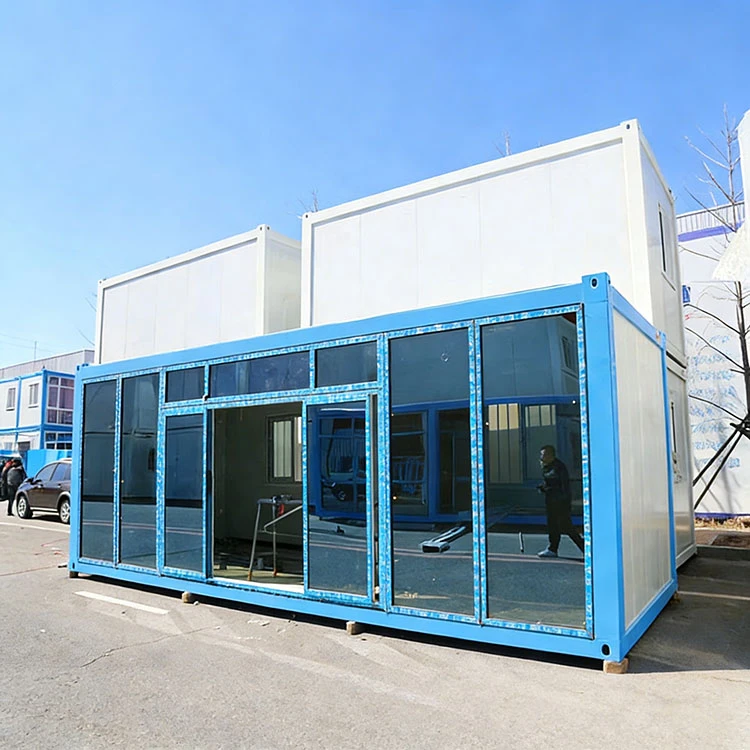 Flat Pack Container House With Curtain Wall